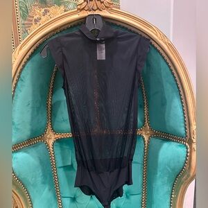 Wolford Black Sheer Bodysuit